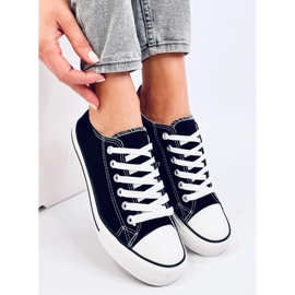 Zapatillas clásicas con cordones Levens Black (suela blanca) negro 3