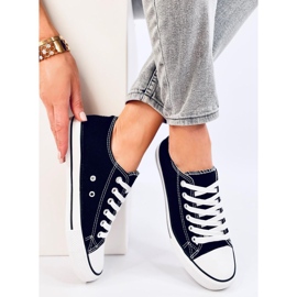 Zapatillas clásicas con cordones Levens Black (suela blanca) negro 2