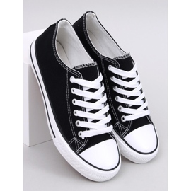 Zapatillas clásicas con cordones Levens Black (suela blanca) negro 5