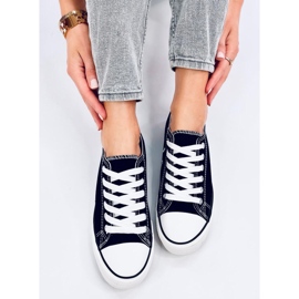 Zapatillas clásicas con cordones Levens Black (suela blanca) negro 4