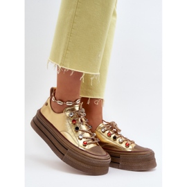 Zapatillas Mujer Plataforma GOE NN2N4055 Dorado 3