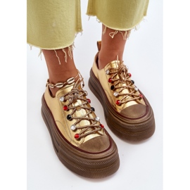 Zapatillas Mujer Plataforma GOE NN2N4055 Dorado 7