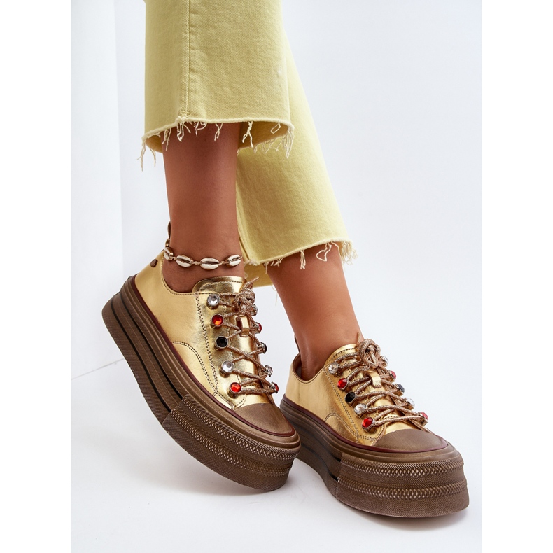 Zapatillas Mujer Plataforma GOE NN2N4055 Dorado 1