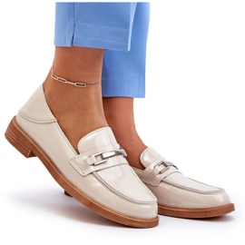 Vinceza Mocasines Nurea Mujer Charol Beige 10