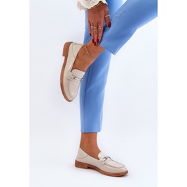 Vinceza Mocasines Nurea Mujer Charol Beige 5