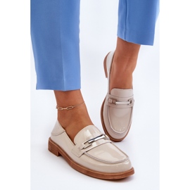 Vinceza Mocasines Nurea Mujer Charol Beige 6