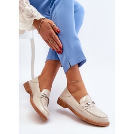 Vinceza Mocasines Nurea Mujer Charol Beige 9