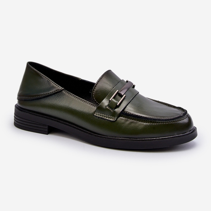 Vinceza Mocasines Mujer Piel Verde Oscuro Nurea 1