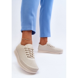 Vinceza Zapatillas Deportivas Mujer Piel Zapatillas Beige Lalnai 5