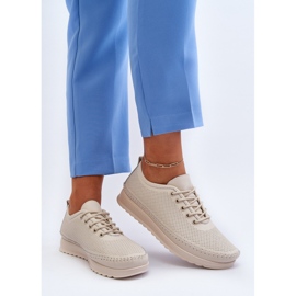 Vinceza Zapatillas Deportivas Mujer Piel Zapatillas Beige Lalnai 8