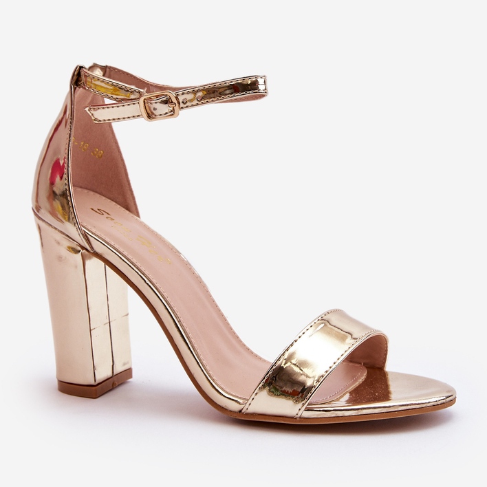 Sandalias de tacón Thakko doradas dorado 1