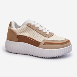 Zapatillas Mujer Plataforma Beige Redala 3