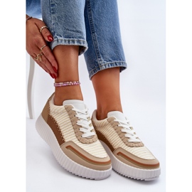Zapatillas Mujer Plataforma Beige Redala 2