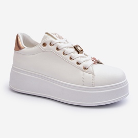 Zapatillas Mujer Plataforma Con Adornos Blanco Herbisa 1