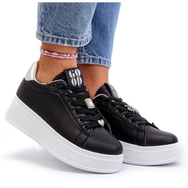 Zapatillas Mujer Plataforma Con Adornos, Negro Herbisa 10