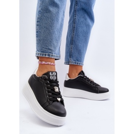 Zapatillas Mujer Plataforma Con Adornos, Negro Herbisa 4