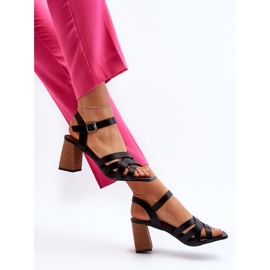 Sandalias de Mujer con Tacón Alto Negro Opifiana 9
