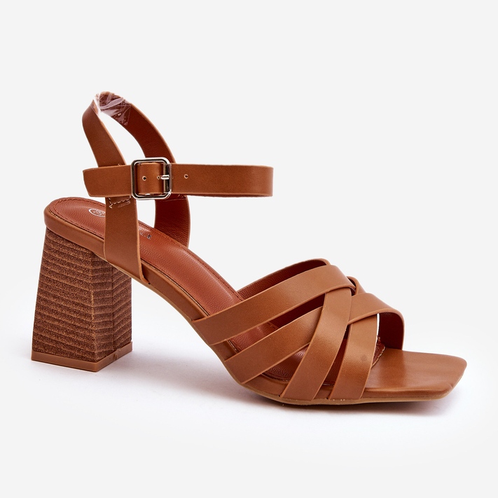 Sandalias de Mujer con Tacón Alto Camel Opifiana marrón 1 Sandalias de Mujer con Tacón Alto Camel Opifiana marrón 1