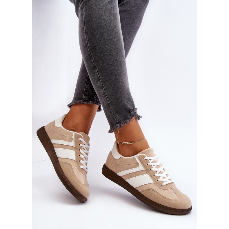 Zapatillas Bajas Mujer Zapatillas Deportivas Beige Eudiopis 1
