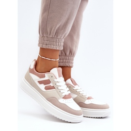 Zapatillas bajas de mujer Regines beige 4