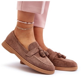 Mocasines Mujer Ante Marrón Dansitu 8