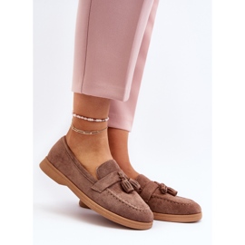 Mocasines Mujer Ante Marrón Dansitu 2