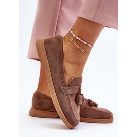 Mocasines Mujer Ante Marrón Dansitu 6