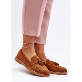 Mocasines camel de ante para mujer de Dansitu marrón 2 Mocasines camel de ante para mujer de Dansitu marrón 2