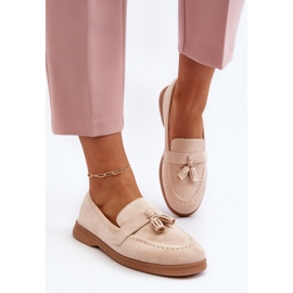 Mocasines Mujer Ante Beige Dansitu 7
