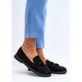 Mocasines Mujer Ante Negro Dansitu 2