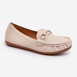 Mocasines Clásicos De Mujer Con Adorno Beige Ainslee 1