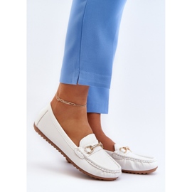 Mocasines Clásicos De Mujer Con Decoración, Blanco Ainslee 5