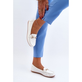 Mocasines Clásicos De Mujer Con Decoración, Blanco Ainslee 7
