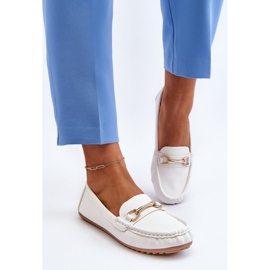 Mocasines Clásicos De Mujer Con Decoración, Blanco Ainslee 8