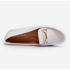 Mocasines Clásicos De Mujer Con Decoración, Blanco Ainslee 9