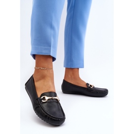 Mocasines Clásicos De Mujer En Piel Ecológica Negro Demese 4