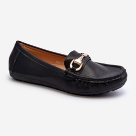 Mocasines Clásicos De Mujer En Piel Ecológica Negro Demese 2