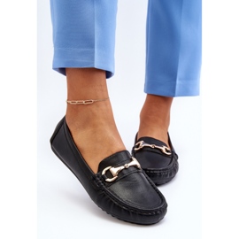 Mocasines Clásicos De Mujer En Piel Ecológica Negro Demese 5