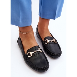 Mocasines Clásicos De Mujer En Piel Ecológica Negro Demese 9