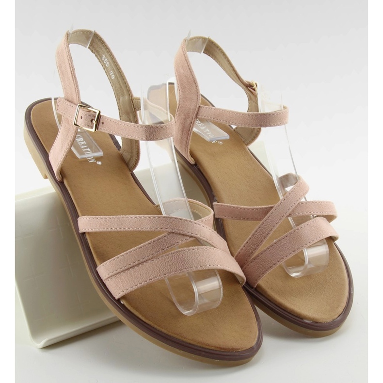 Sandalias con delicadas rayas S55 rosa 1