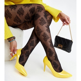 Stilettos Pauliina tacón charol amarillo 2