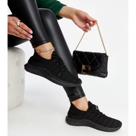 Zapatillas Milena de tela negra. negro 2