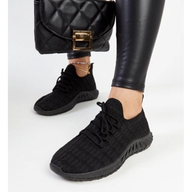 Zapatillas Milena de tela negra. negro 3