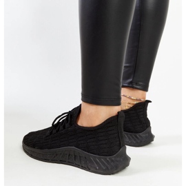 Zapatillas Milena de tela negra. negro 4
