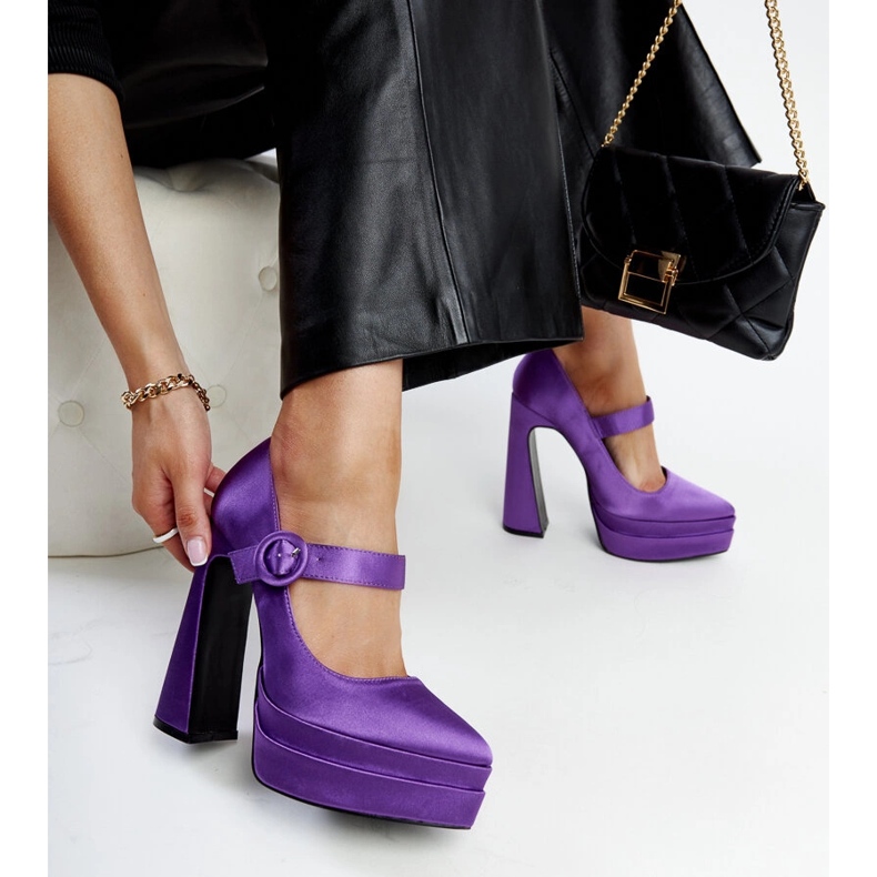 Zapatos de tacón morados de Mikea violeta 1 Zapatos de tacón morados de Mikea violeta 1