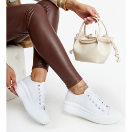 Zapatillas blancas sobre plataforma gruesa Zlata. blanco 1