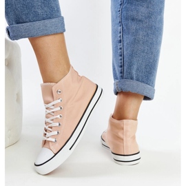 Zapatillas altas Eliska rosa claro rosado 3