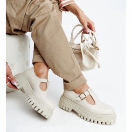Zapatos Karino piel beige 1