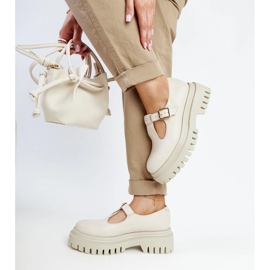 Zapatos Karino piel beige 2