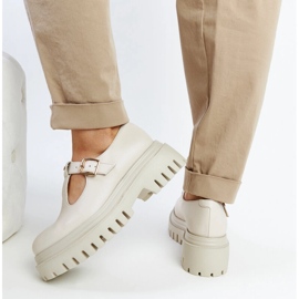 Zapatos Karino piel beige 3